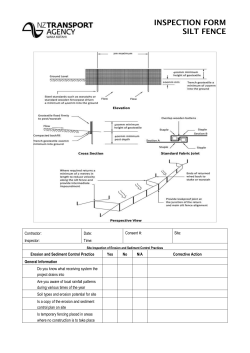 Inspection form - Silt fence