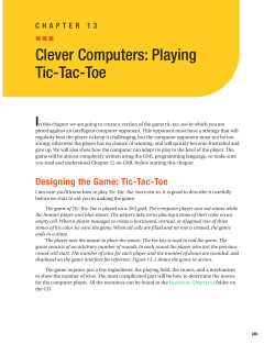 Clever Computers: Playing Tic-Tac-Toe