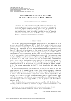 NON-CROSSING PARTITION LATTICES IN FINITE REAL