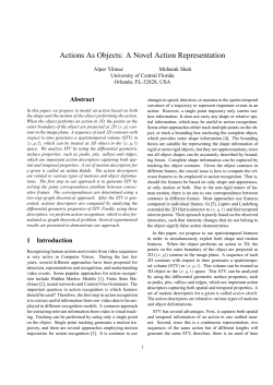 Actions As Objects: A Novel Action Representation