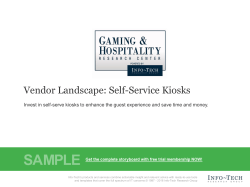 Self-Service Kiosks Vendor Landscape Storyboard Sample