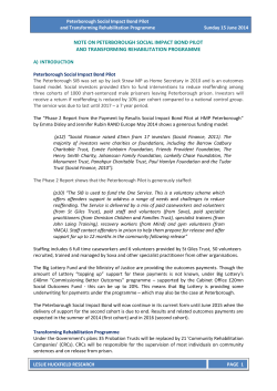 Peterborough Social Impact Bond Pilot