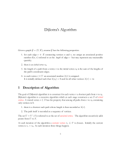 Dijkstra`s Algorithm