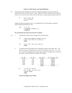 Chapter 4: Net Present Value