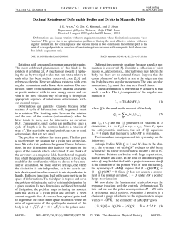 Optimal Rotations of Deformable Bodies and Orbits in Magnetic Fields