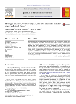 Strategic alliances, venture capital, and exit decisions in high