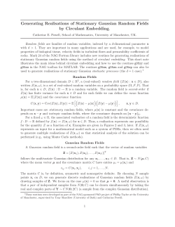 Generating Realisations of Stationary Gaussian Random Fields by