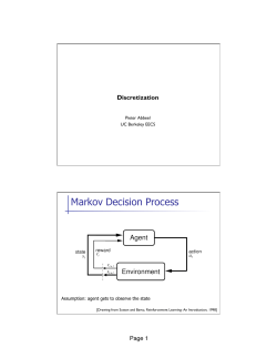 Markov Decision Process - People @ EECS at UC Berkeley