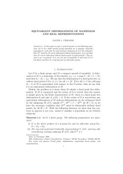 EQUIVARIANT DEFORMATIONS OF MANIFOLDS AND REAL