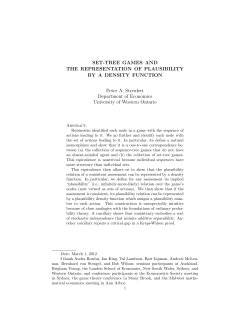 Set-Tree Games and the Representation of Plausibility by a Density