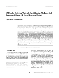 QMRA for Drinking Water: 1. Revisiting the Mathematical Structure of