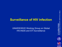 EPIDEMIOLOGICAL SURVEILLANCE OF HIV/AIDS and STIs