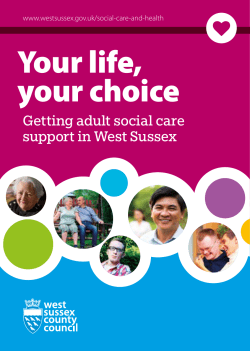 Your life your choice - West Sussex County Council