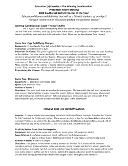 fitness for life review games