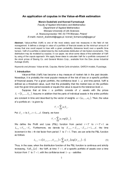 An application of copulas in the Value-at