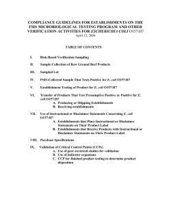 Compliance Guidelines for Establishments on the FSIS