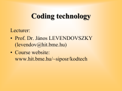 Coding technology - BME-HIT