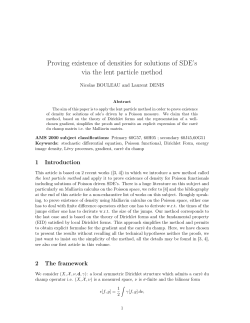 Proving existence of densities for solutions of SDE`s via the lent