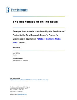 The economics of online news