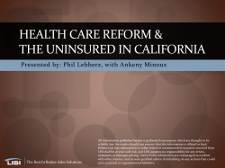 Legislative Update: Health Care Reform