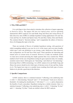 FDR and ROC: Similarities, Assumptions, and Decisions