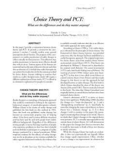 Choice Theory and PCT - Living Control Systems Publishing