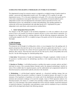 GUIDELINES FOR GRADING UNDERGRADUATE WORK IN