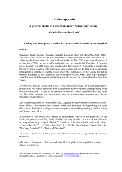 Online Appendix A general model of abstention under compulsory