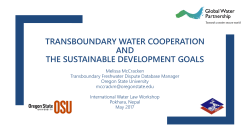 transboundary water cooperation and the