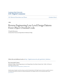 Reverse Engineering Low-Level Design Patterns From Object