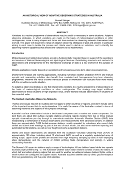 An Historical View of Adaptive Observing Strategies in Australia