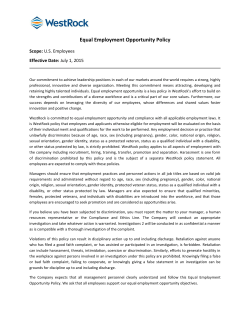 Equal Employment Opportunity Policy
