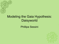 Modeling the Gaia Hypothesis: Daisyworld