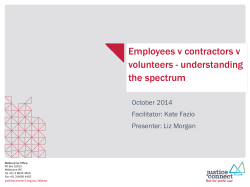 Employees v contractors v volunteers