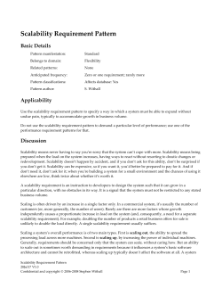 Scalability Requirement Pattern