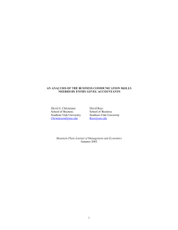 an analysis of the business communication skills needed