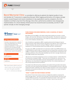 Bend Memorial Clinic is committed to offering its patients the highest