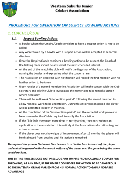 Procedure for Operation on Suspect Bowling Actions