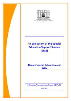 An Evaluation of the Special Education Support Service (SESS)