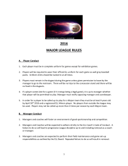 2016 major league rules - Ebensburg Little League
