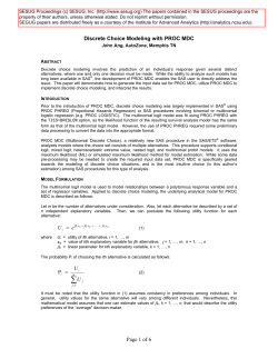 DM08 : Discrete Choice Modeling with PROC MDC