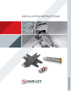Installation Instructions - Ham-Let