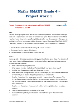 Maths SMART Grade 4 &ndash; Project Work 1