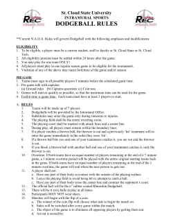 dodgeball rules - St. Cloud State University
