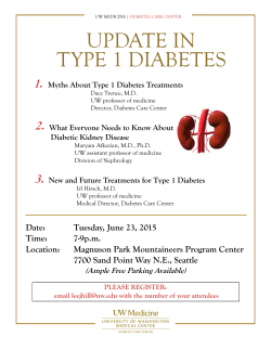 update in type 1 diabetes