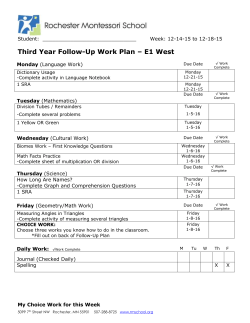 Student - Rochester Montessori School