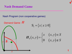 8 Nash Demand Game