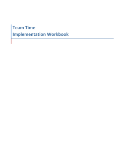 Team Time Implementation Workbook