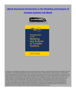 eBook Introduction to the Modeling and