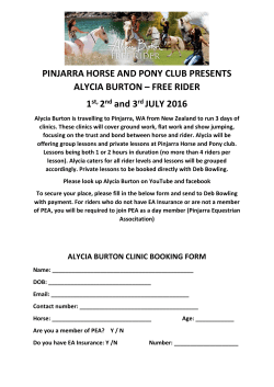 PINJARRA HORSE AND PONY CLUB PRESENTS